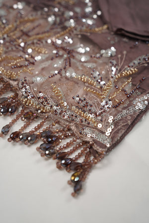 Luxury Formals - Kat Dana Heavily Embroidered Net (Long Shirts) - Ready to Wear - V1 - D9