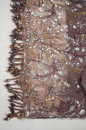 Luxury Formals - Kat Dana Heavily Embroidered Net (Long Shirts) - Ready to Wear - V1 - D9