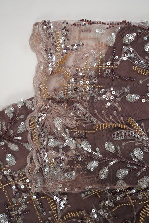 Luxury Formals - Kat Dana Heavily Embroidered Net (Long Shirts) - Ready to Wear - V1 - D9