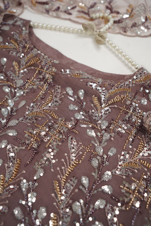 Luxury Formals - Kat Dana Heavily Embroidered Net (Long Shirts) - Ready to Wear - V1 - D9