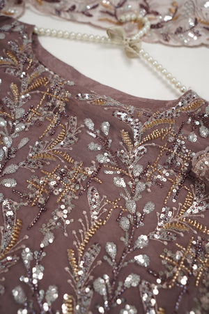 Luxury Formals - Kat Dana Heavily Embroidered Net (Long Shirts) - Ready to Wear - V1 - D9