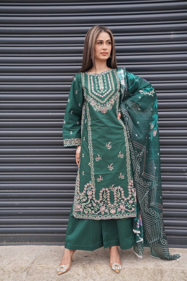 Rozi  - Exclusive Cotton  Outfit with Dupatta - Ready to Wear - MC331- Eid Volume 5