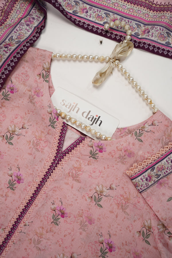 Bin Saeed Originals - Lawn Outfit with Lawn Dupatta - Ready to wear PD089