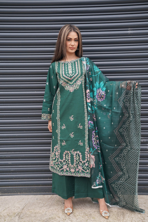 Rozi  - Exclusive Cotton  Outfit with Dupatta - Ready to Wear - MC331- Eid Volume 5