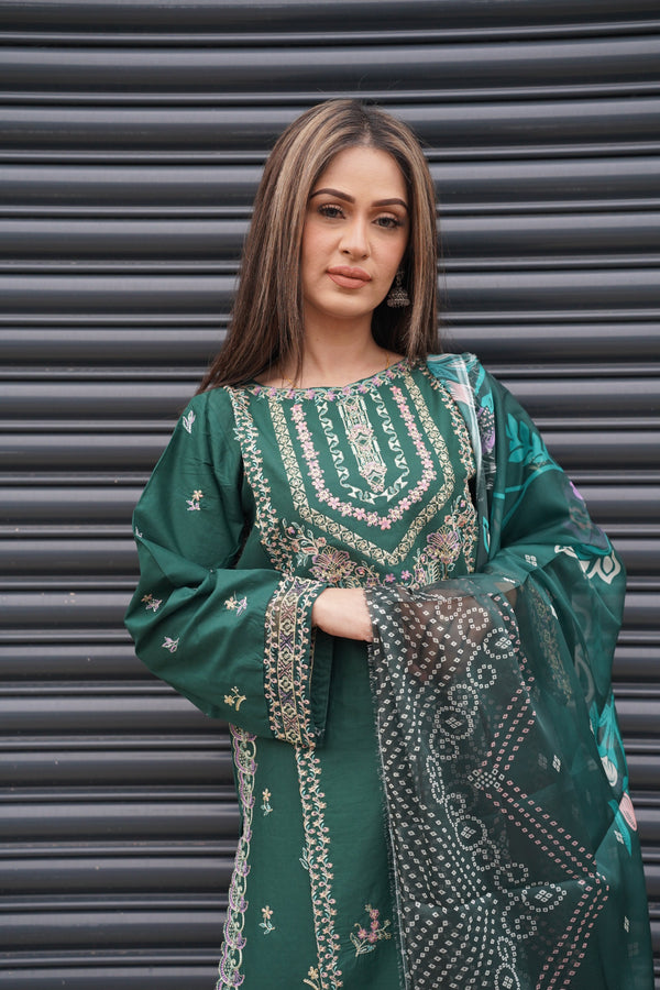 Rozi  - Exclusive Cotton  Outfit with Dupatta - Ready to Wear - MC331- Eid Volume 5