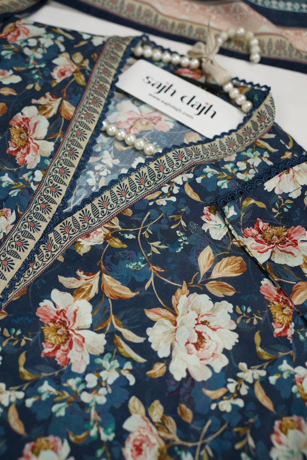 Bin Saeed Originals - Lawn Outfit with Lawn Dupatta  - Ready to wear