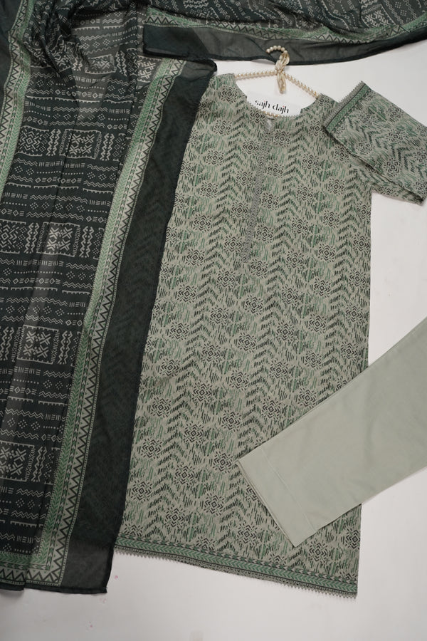 Bin Saeed Originals - Lawn Outfit with Lawn Dupatta - Ready to wear PD090