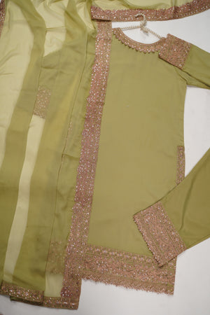Chiffon Budget Wear Suit with Chiffon Dupatta - Ready to Wear HEJ-V4-D10- SD