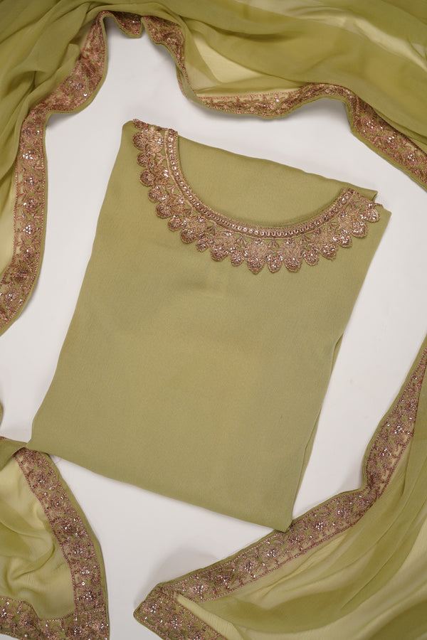 Chiffon Budget Wear Suit with Chiffon Dupatta - Ready to Wear HEJ-V4-D10