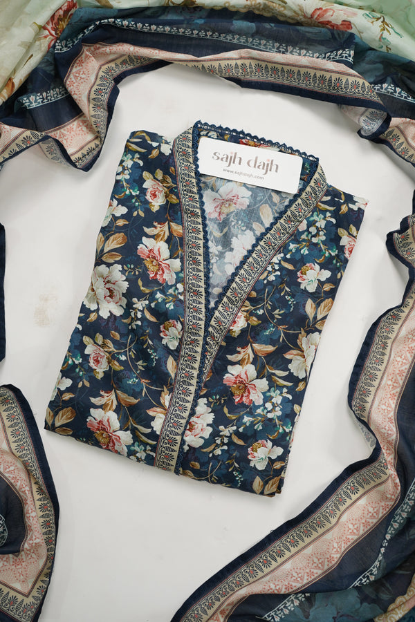Bin Saeed Originals - Lawn Outfit with Lawn Dupatta  - Ready to wear