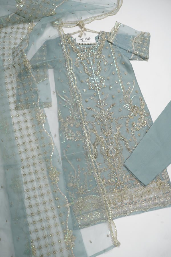 Tehwar - Luxury Organza Outfit - Festive Collection - Ready to Wear - TEHV8D5
