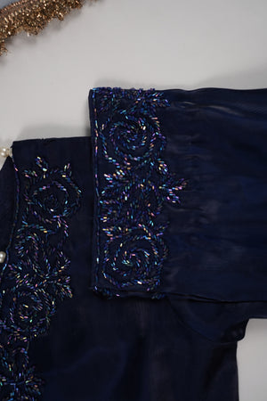Khaas - Luxury Sheesha Silk Outfit - Hand Work - Ready to Wear - SD408