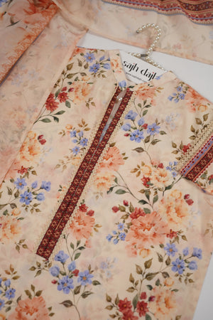 Bin Saeed Originals  - Exclusive Lawn  Outfit with Dupatta - Ready to Wear - SD399