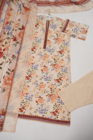 Bin Saeed Originals  - Exclusive Lawn  Outfit with Dupatta - Ready to Wear - SD399