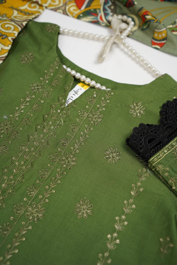 Rozi - Exclusive Khaddar Outfit with Shawl - Ready to Wear - Warm Fabric