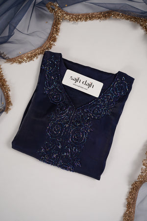 Khaas - Luxury Sheesha Silk Outfit - Hand Work - Ready to Wear - SD408