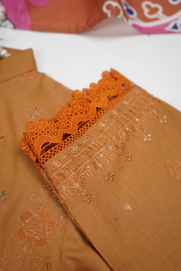 Rozi - Exclusive Khaddar Outfit with Shawl - Ready to Wear - Warm Fabric