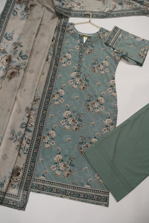 Rozi  - Exclusive Lawn  Outfit with Dupatta - Ready to Wear SD409