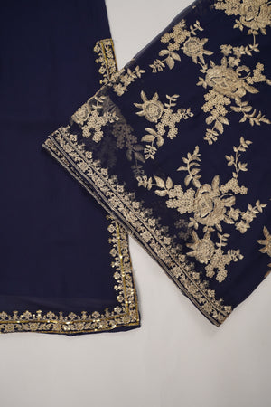 Chiffon Outfit with Chiffon Dupatta and Plazzo  - Ready to Wear SD251