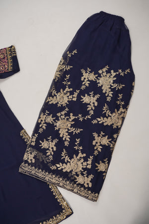 Chiffon Outfit with Chiffon Dupatta and Plazzo  - Ready to Wear SD251