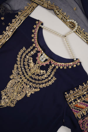 Chiffon Outfit with Chiffon Dupatta and Plazzo  - Ready to Wear SD251