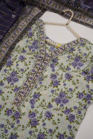 Rozi  - Exclusive Lawn  Outfit with Dupatta - Ready to Wear SD410