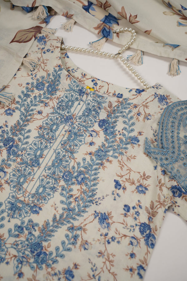 Rozi - Exclusive Karandi Outfit with Shawl - Ready to Wear -MC253 - Eid Volume 2