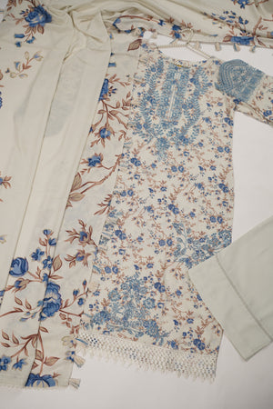 Rozi - Exclusive Karandi Outfit with Shawl - Ready to Wear -MC253 - Eid Volume 2