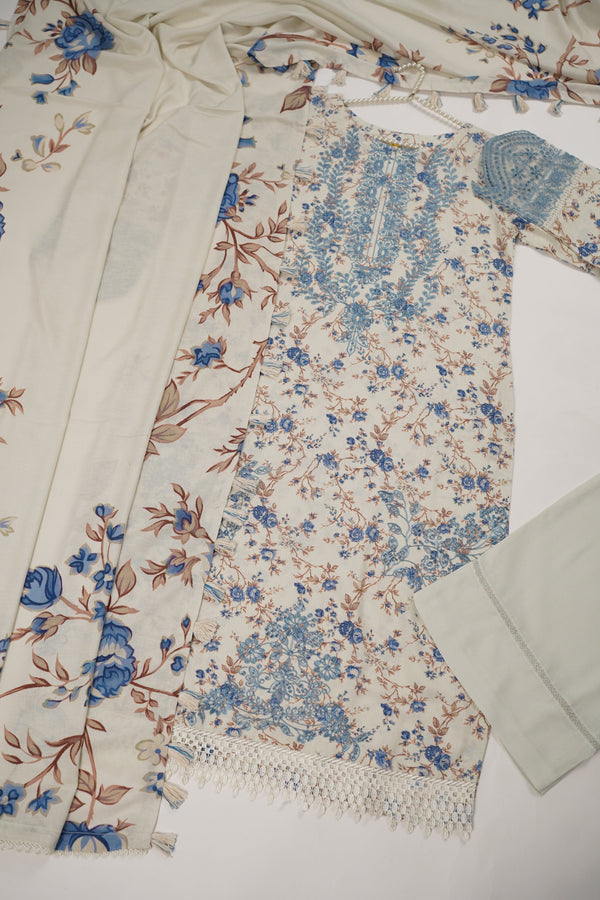 Rozi - Exclusive Karandi Outfit with Shawl - Ready to Wear -MC253 - Eid Volume 2