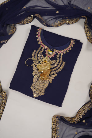 Chiffon Outfit with Chiffon Dupatta and Plazzo  - Ready to Wear SD251