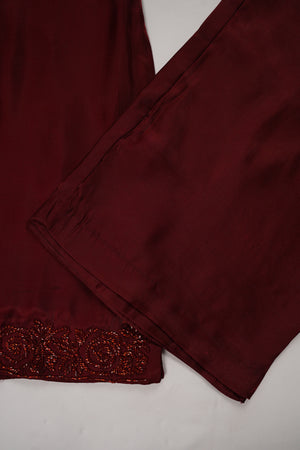 Khaas - Luxury Sheesha Silk Outfit - Hand Work - Ready to Wear - SD432