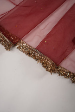 Khaas - Luxury Sheesha Silk Outfit - Hand Work - Ready to Wear - SD432