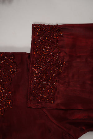 Khaas - Luxury Sheesha Silk Outfit - Hand Work - Ready to Wear - SD432