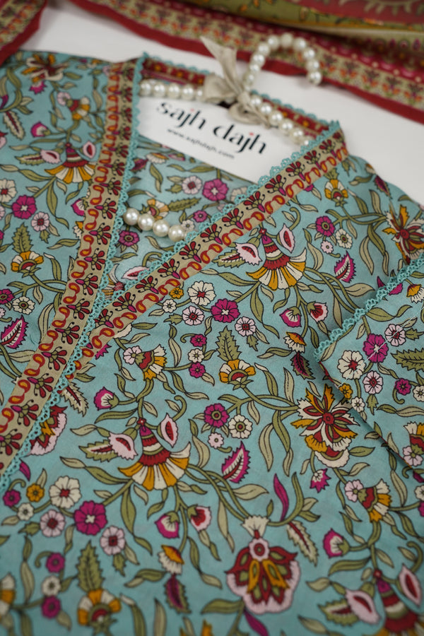 Bin Saeed Originals - Lawn Outfit with Lawn Dupatta-Ready to wear
