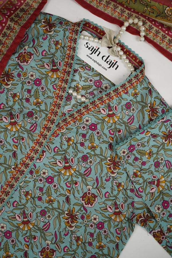 Bin Saeed Originals - Lawn Outfit with Lawn Dupatta-Ready to wear