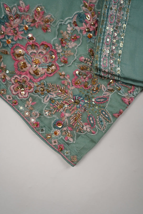 Tehwar - Luxury Organza Outfit with Organza Dupatta - Ready to Wear MC257 - Eid Volume 1