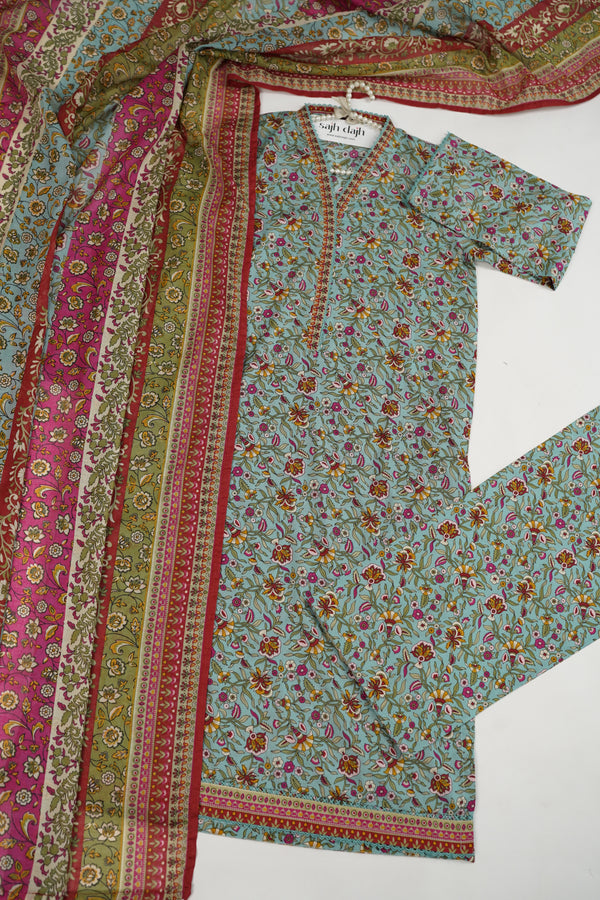 Bin Saeed Originals - Lawn Outfit with Lawn Dupatta-Ready to wear
