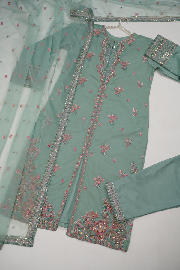 Tehwar - Luxury Organza Outfit with Organza Dupatta - Ready to Wear MC257 - Eid Volume 1