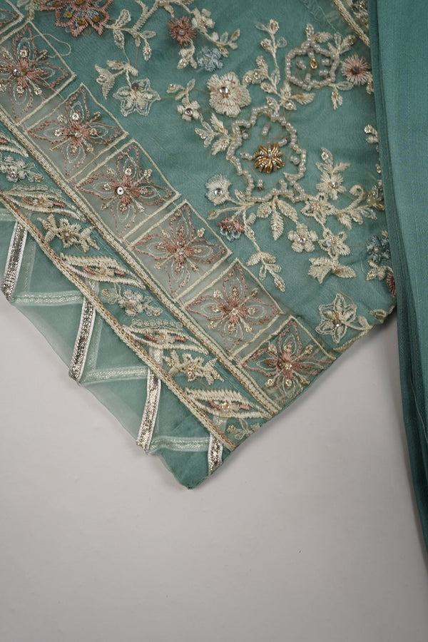 Tehwar - Luxury Organza Outfit with Organza Dupatta - Ready to Wear MC255 - Eid Volume 1