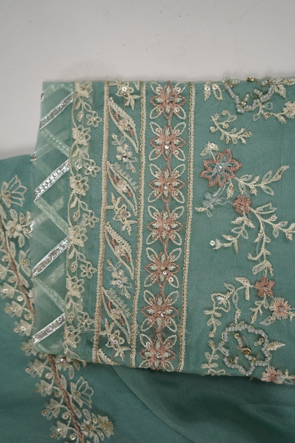 Tehwar - Luxury Organza Outfit with Organza Dupatta - Ready to Wear MC255 - Eid Volume 1