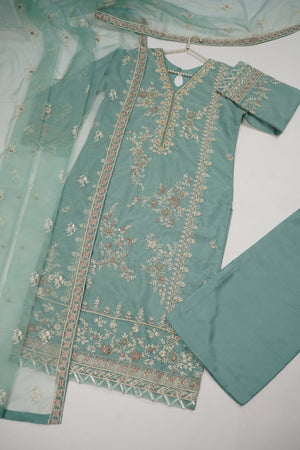 Tehwar - Luxury Organza Outfit with Organza Dupatta - Ready to Wear MC255 - Eid Volume 1