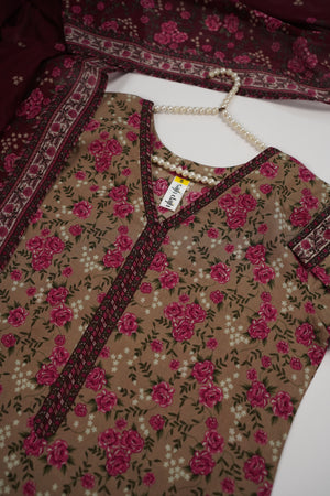 Rozi  - Exclusive Lawn  Outfit with Dupatta - Ready to Wear SD504