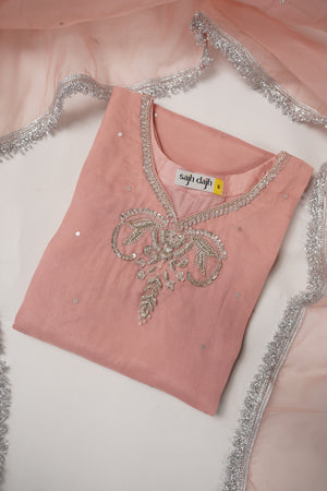 Khaas - Luxury  Organza Outfit with Organza Dupatta - Hand Work - Ready to Wear - SD436