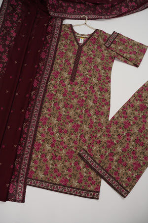 Rozi  - Exclusive Lawn  Outfit with Dupatta - Ready to Wear SD504