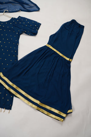 Husan e Jahan - Chiffon Outfit with Gharara - Ready to Wear SD447