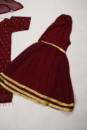 Husan e Jahan - Chiffon Outfit with Gharara - Ready to Wear SD441