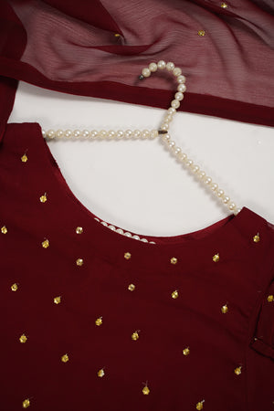 Husan e Jahan - Chiffon Outfit with Gharara - Ready to Wear SD441