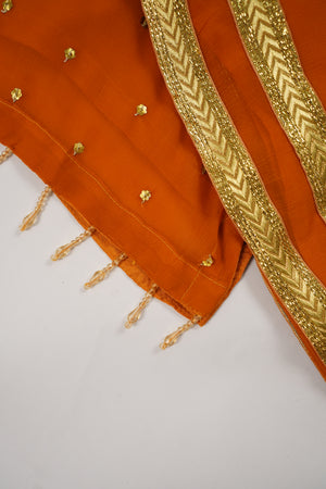 Husan e Jahan - Chiffon Outfit with Gharara - Ready to Wear SD448