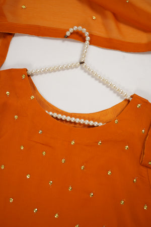 Husan e Jahan - Chiffon Outfit with Gharara - Ready to Wear SD448