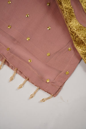 Husan e Jahan - Chiffon Outfit with Gharara - Ready to Wear SD446